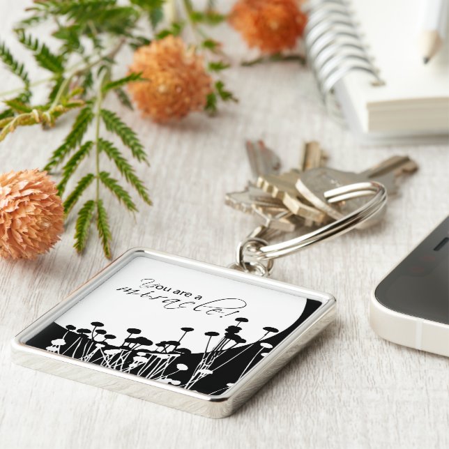 Recovery Miracle, Black and White Key Ring (Side)