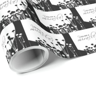 Recovery Miracle, Black and White Wrapping Paper