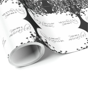 Recovery Miracle, Black and White Wrapping Paper