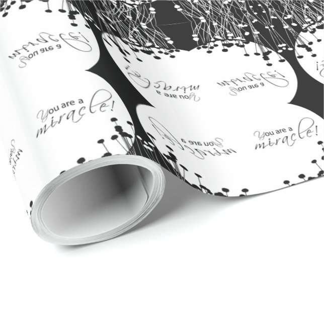 Recovery Miracle, Black and White Wrapping Paper (Roll Corner)