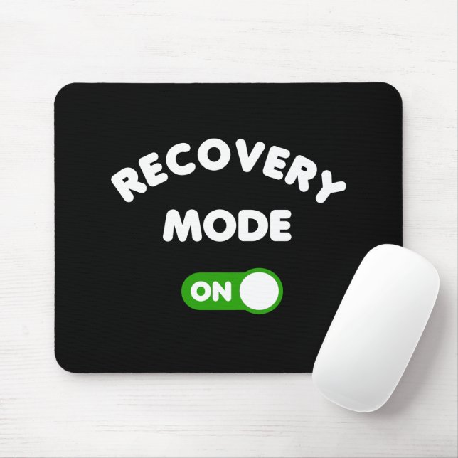 Recovery Mode Get Well Soon Funny Surgery Mouse Pa Mouse Mat (With Mouse)