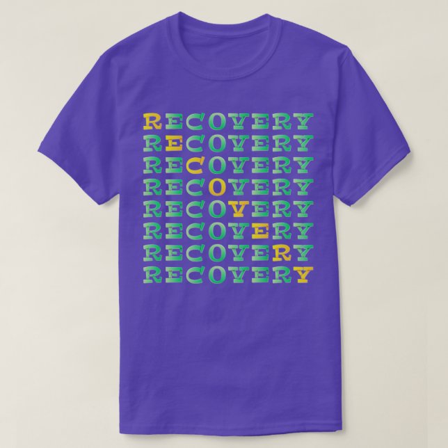 Recovery origami style origami paper words T-Shirt (Design Front)