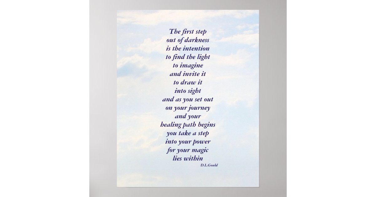 'Recovery' poem art poster | Zazzle