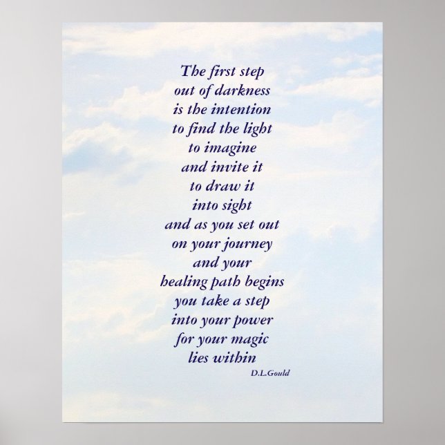 'Recovery' poem art poster (Front)