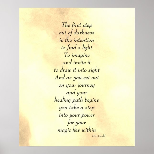 'Recovery' poem art poster (Front)