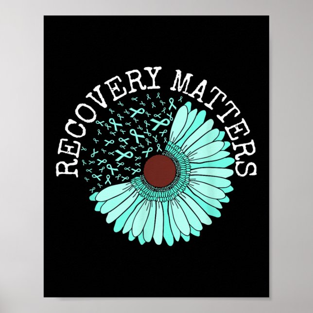Recovery S Drug Alcohol Awareness Addiction Ribbon Poster (Front)