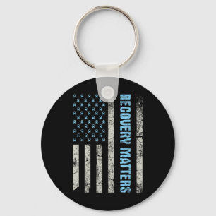 Recovery S - Sobriety Anniversary Sober Aa Na  Key Ring