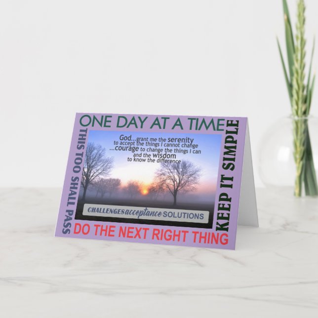 recovery slogan wisdom card 25 (Front)