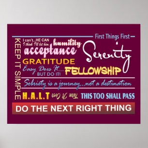 recovery slogans 17 poster