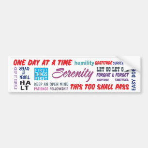 recovery slogans bumper sticker