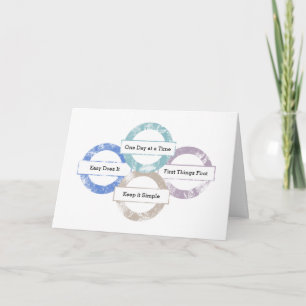 Recovery Slogans Colorful Card