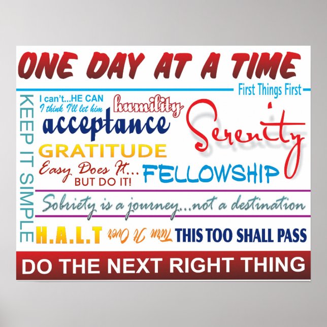 recovery slogans poster (Front)