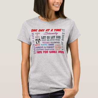 recovery slogans t-shirt