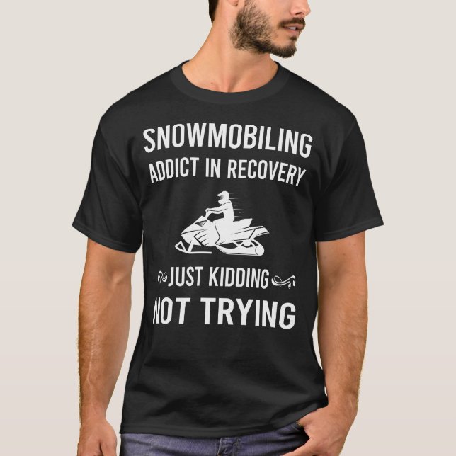 Recovery Snowmobiling Snowmobile T-Shirt (Front)