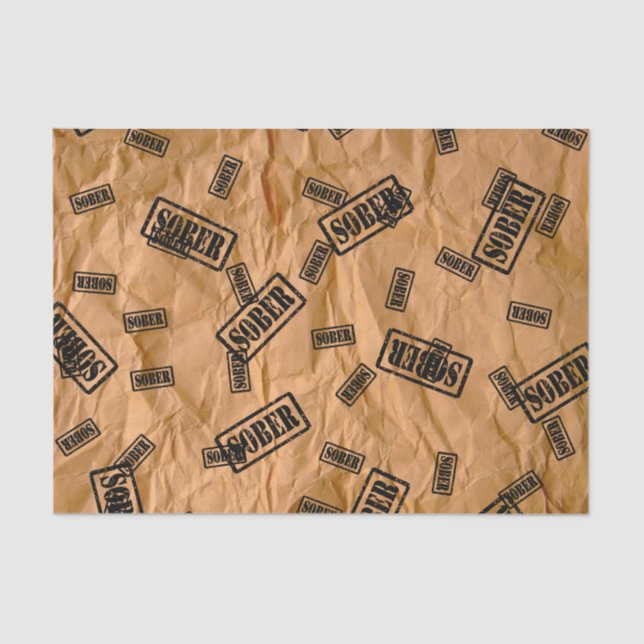 Recovery Sobriety Sober Tissue Paper (Front)