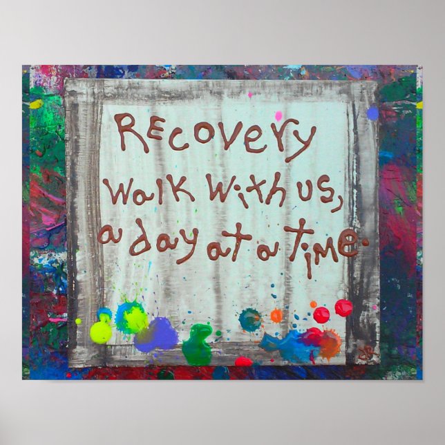 recovery walk with us a day at a time poster (Front)