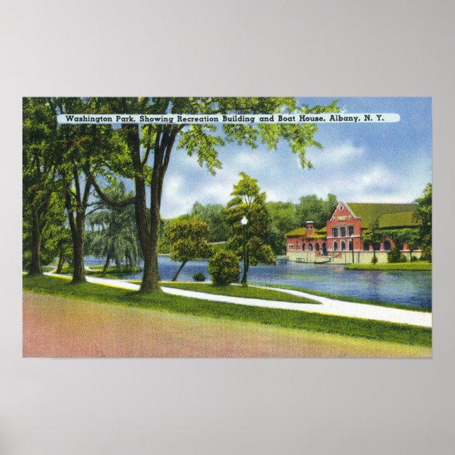 Recreation Bldg & Boathouse Poster (Front)