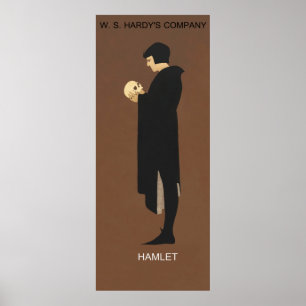 Recreation of Hamlet, vintage poster