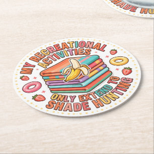 Recreational Activities Only To Shade Hunting Round Paper Coaster