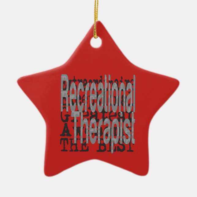 Recreational Therapist Extraordinaire Ceramic Tree Decoration (Front)
