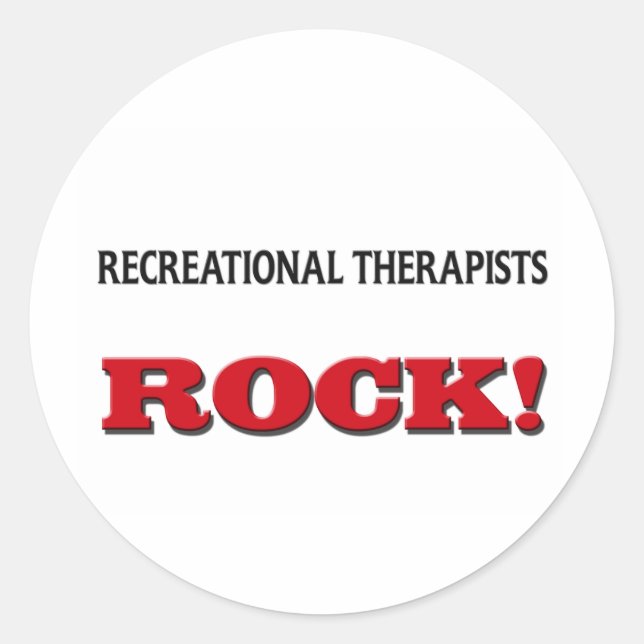 Recreational Therapists Rock Classic Round Sticker (Front)