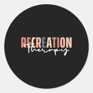 Recreational Therapy Therapist Rt Month Recreation Classic Round Sticker
