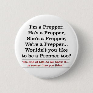 Recruit a Prepper 6 Cm Round Badge