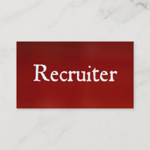 Recruiter Red Business Card