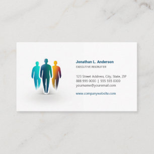 Recruiting Agency Head Hunting Job Recruiter Business Card