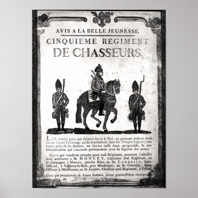 Recruitment poster for the Fifth Regiment (Front)