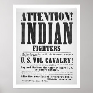 Recruitment poster for the U.S. Volunteer Cavalry,