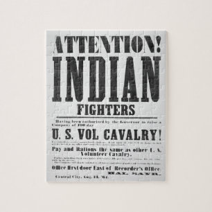 Recruitment poster for the U.S. Volunteer Cavalry, Jigsaw Puzzle