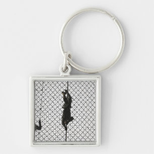 recruits completing an obstacle key ring