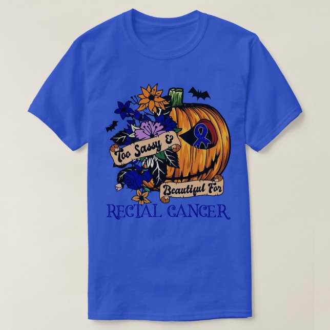 Rectal Awareness retro halloween scary pumpkin hea T-Shirt (Design Front)