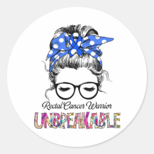 Rectal Cancer Awareness Ribbon Support Gifts Classic Round Sticker