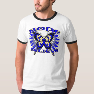 Rectal Cancer Hope Believe Butterfly T-Shirt