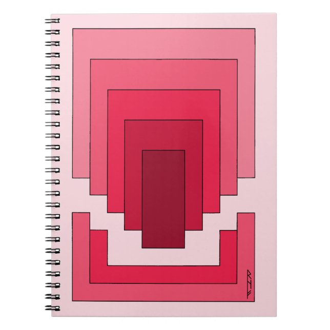 Rectangle Abstract in Red Notebook (Front)