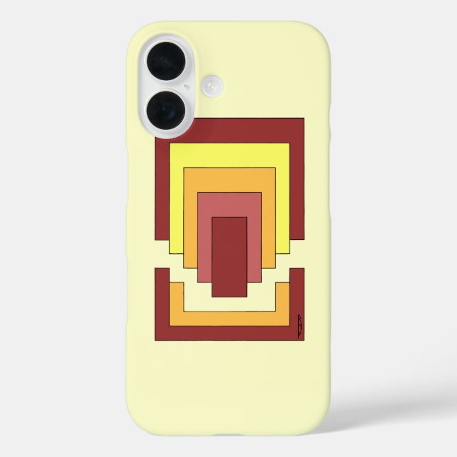 Rectangle Abstract Multicolor (70s Style) Case-Mate iPhone Case (Back)