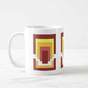 Rectangle Abstract Multicolor (70s Style) Coffee Mug
