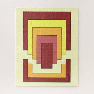 Rectangle Abstract Multicolor (70s Style) Jigsaw Puzzle