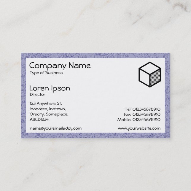 Rectangle - Blue Grey Stucco Business Card (Front)