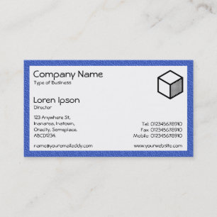 Rectangle - Blue Plastic Business Card