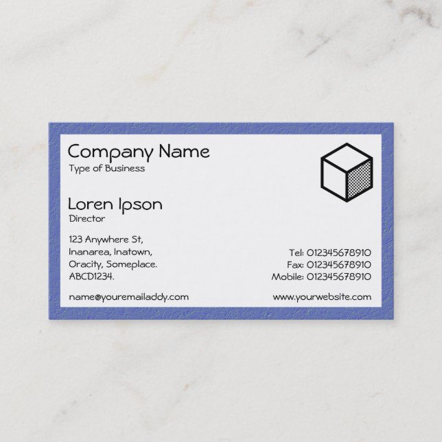 Rectangle - Blue Stucco Business Card (Front)