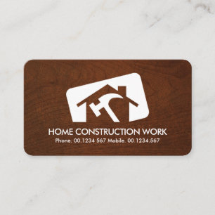 Rectangle Box Timber Wood Home Business Card