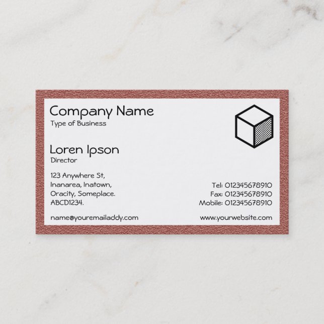 Rectangle - Brick Business Card (Front)