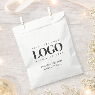 Rectangle Business Company Logo & Text Paper Bag