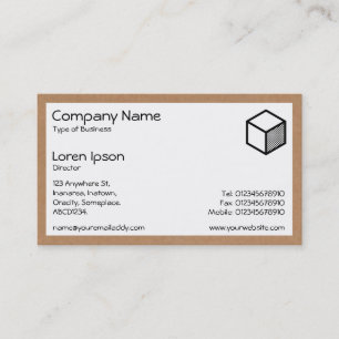 Rectangle - Cardboard Box Business Card