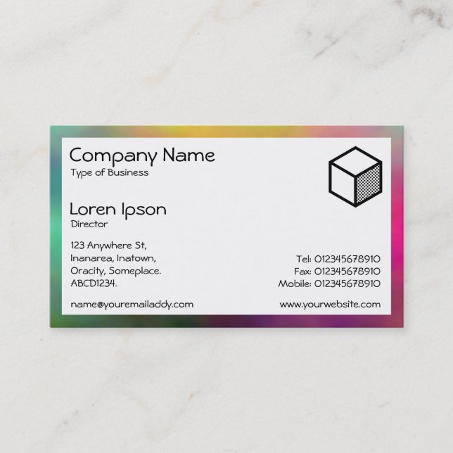 Rectangle - Colourful Smoke Business Card (Front)