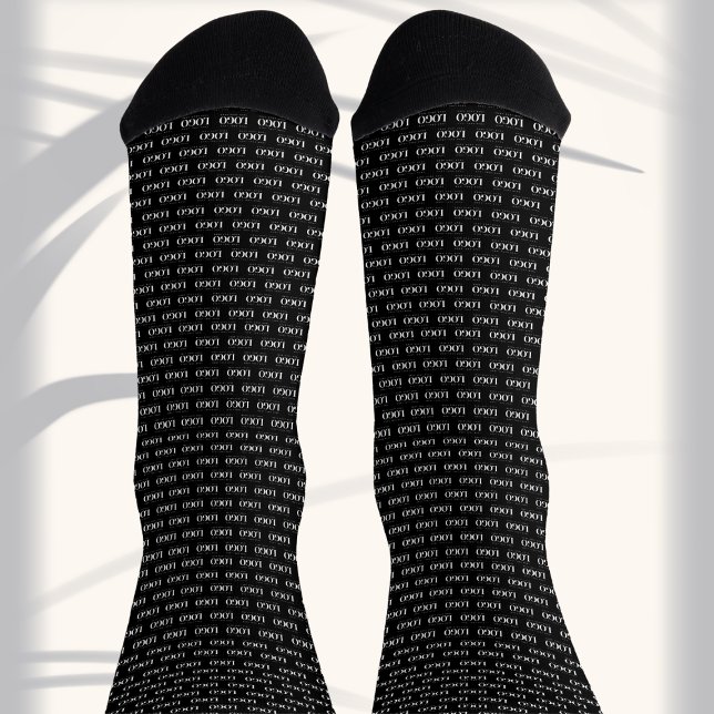 Rectangle Custom Logo Pattern Business Corporate  Socks (Creator Uploaded)