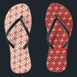 Rectangle Double Happiness Classic Chinese Wedding Flip Flops<br><div class="desc">A modern double happiness design within a simple double lined red rectangle frame. An auspicious and classic symbol used in all chinese, oriental and asian wedding. Designed by fat*fa*tin. Easy to customise with your own text, photo or image. For custom requests, please contact fat*fa*tin directly. Custom charges apply. ·················································································································· www.zazzle.com/fat_fa_tin...</div>